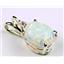 925 Sterling Silver Pendant, Created White Opal, SP020