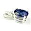 925 Sterling Silver Pendant, Created Blue Sapphire, SP020