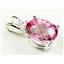 925 Sterling Silver Pendant, Pure Pink Topaz, SP020