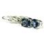 925 Sterling Silver Leverback Earrings, Neptune Garden Topaz, SE007