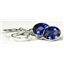 925 Sterling Silver Leverback Earrings, Created Blue Sapphire, SE101