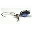925 Sterling Silver Leverback Earrings, Created Blue Sapphire, SE101