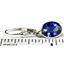 925 Sterling Silver Leverback Earrings, Created Blue Sapphire, SE101