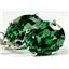 925 Sterling Silver Earrings, Russian Nanocrystal Emerald, SE207