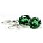 925 Sterling Silver Earrings, Russian Nanocrystal Emerald, SE207
