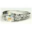 925 Sterling Silver Engagement Ring, Mercury Mist Topaz w/ Accents, SR254