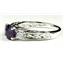 925 Sterling Silver Engagement Ring, Amethyst w/ Accents, SR254