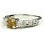 925 Sterling Silver Engagement Ring, Citrine w/ Accents, SR254