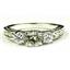 925 Sterling Silver Engagement Ring, Green Amethyst w/ Accents, SR254