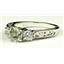 925 Sterling Silver Engagement Ring, Green Amethyst w/ Accents, SR254