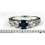 925 Sterling Silver Engagement Ring, London Blue Topaz w/ Accents, SR254