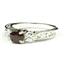 925 Sterling Silver Engagement Ring, Mozambique Garnet w/ Accents, SR254