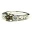 925 Sterling Silver Engagement Ring, Smoky Quartz w/ Accents, SR254