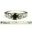 925 Sterling Silver Engagement Ring, Smoky Quartz w/ Accents, SR254