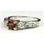 925 Sterling Silver Engagement Ring, Twilight Fire Topaz w/ Accents, SR254