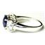SR255, Created Blue Sapphire w/ Accents, Sterling Silver Ring