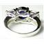 SR255, Created Blue Sapphire w/ Accents, Sterling Silver Ring