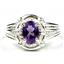 SR284, Amethyst, 925 Sterling Silver Ring