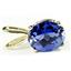 P002, Created Blue Sapphire 14k Gold Pendant