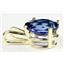 P002, Created Blue Sapphire 14k Gold Pendant