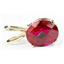 P002, Created Ruby 14k Gold Pendant