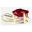 P002, Created Ruby 14k Gold Pendant