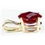 P002, Created Ruby 14k Gold Pendant