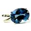 P040, London Blue Topaz 14K Gold Pendant