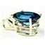 P040, London Blue Topaz 14K Gold Pendant
