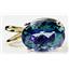 P040, Neptune Garden Topaz 14k Gold Pendant
