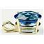 P040, Swiss Blue Topaz 14K Gold Pendant