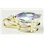 P019, Mercury Mist Topaz 14K Gold Pendant