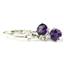 925 Sterling Silver Leverback Earrings, Amethyst, SE017