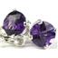 925 Sterling Silver Leverback Earrings, Amethyst, SE017