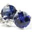 925 Sterling Silver Leverback Earrings, Created Blue Sapphire, SE017
