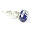 925 Sterling Silver Leverback Earrings, Created Blue Sapphire, SE017