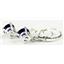 925 Sterling Silver Leverback Earrings, Created Blue Sapphire, SE017