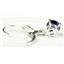 925 Sterling Silver Leverback Earrings, Created Blue Sapphire, SE017