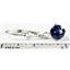 925 Sterling Silver Leverback Earrings, Created Blue Sapphire, SE017