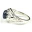 925 Sterling Silver Ladies Ring, Natural Blue Star Sapphire, SR111