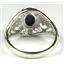 925 Sterling Silver Ladies Ring, Natural Blue Star Sapphire, SR111