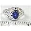 925 Sterling Silver Ladies Ring, Natural Blue Star Sapphire, SR111