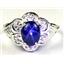 925 Sterling Silver Ladies Ring, Natural Blue Star Sapphire, SR125