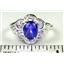 925 Sterling Silver Ladies Ring, Natural Blue Star Sapphire, SR125