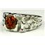 925 Sterling Silver Men's Nugget Ring, Created Red/Brown Opal, SR197