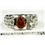 925 Sterling Silver Men's Nugget Ring, Created Red/Brown Opal, SR197