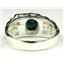 925 Sterling Silver Men's Nugget Ring, Created Blue/Green Opal, SR197