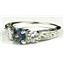 925 Sterling Silver Engagement Ring, Neptune Garden Topaz w/ Accents, SR254