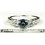 925 Sterling Silver Engagement Ring, Neptune Garden Topaz w/ Accents, SR254