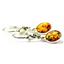 925 Sterling Silver Leverback Earrings, Created Red/Brown Opal, SE001
